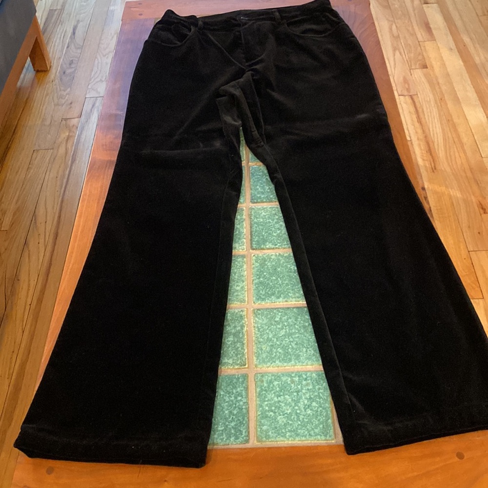 Classiques Entier. black velvet jeans, size 12